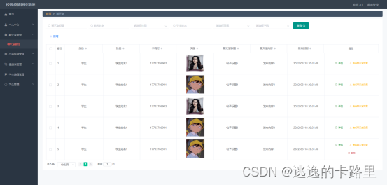 图5.6 聊天室管理界面