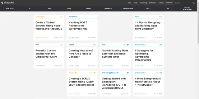 SitePoint provides cutting-edge content for web professionals — developers, designers, programmers, freelancers and site owners.