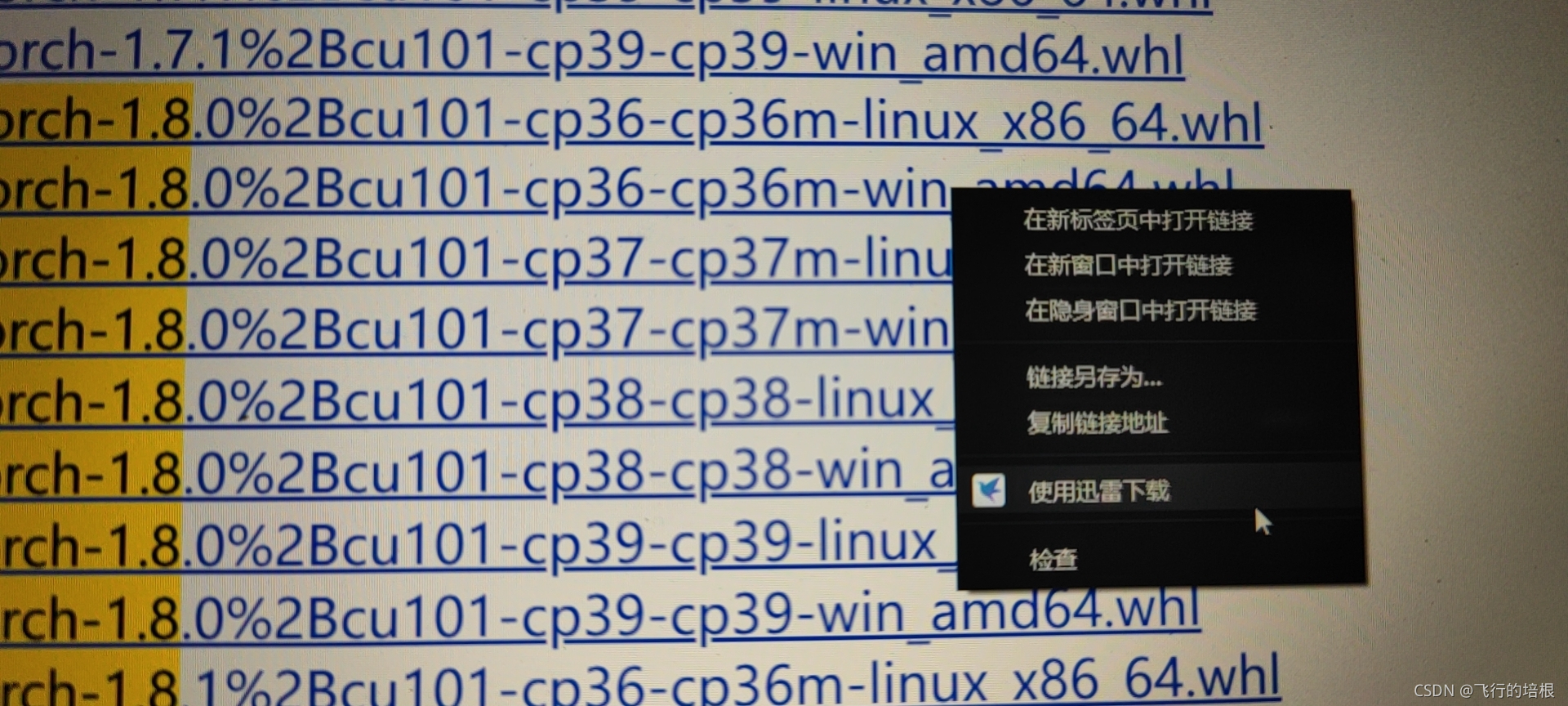 手动安装pytorch gpu版本 cpu版本同理