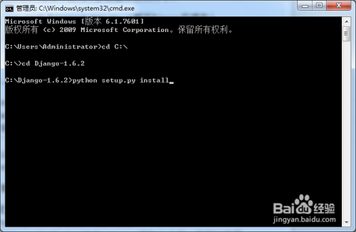 windows下安装Django