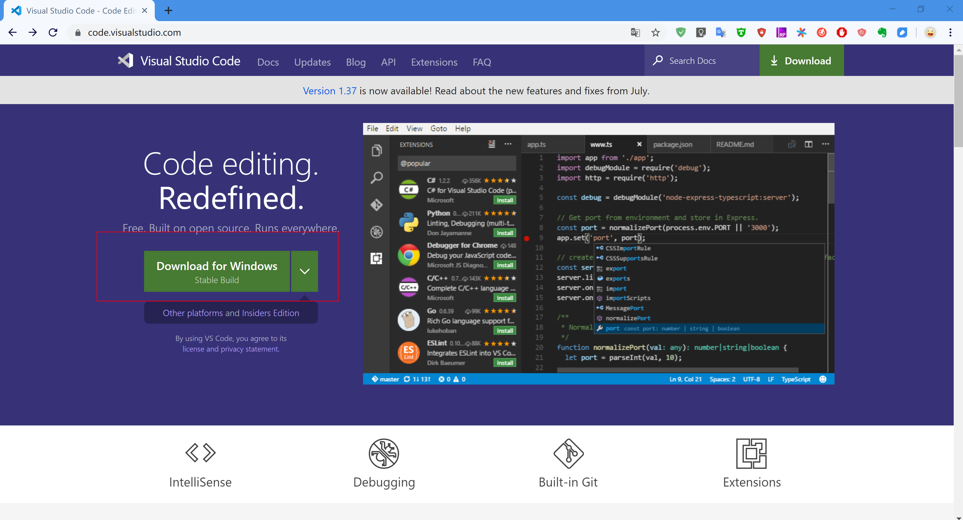 下载Visual Studio Code