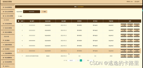 图5-9加入校友会管理界面图