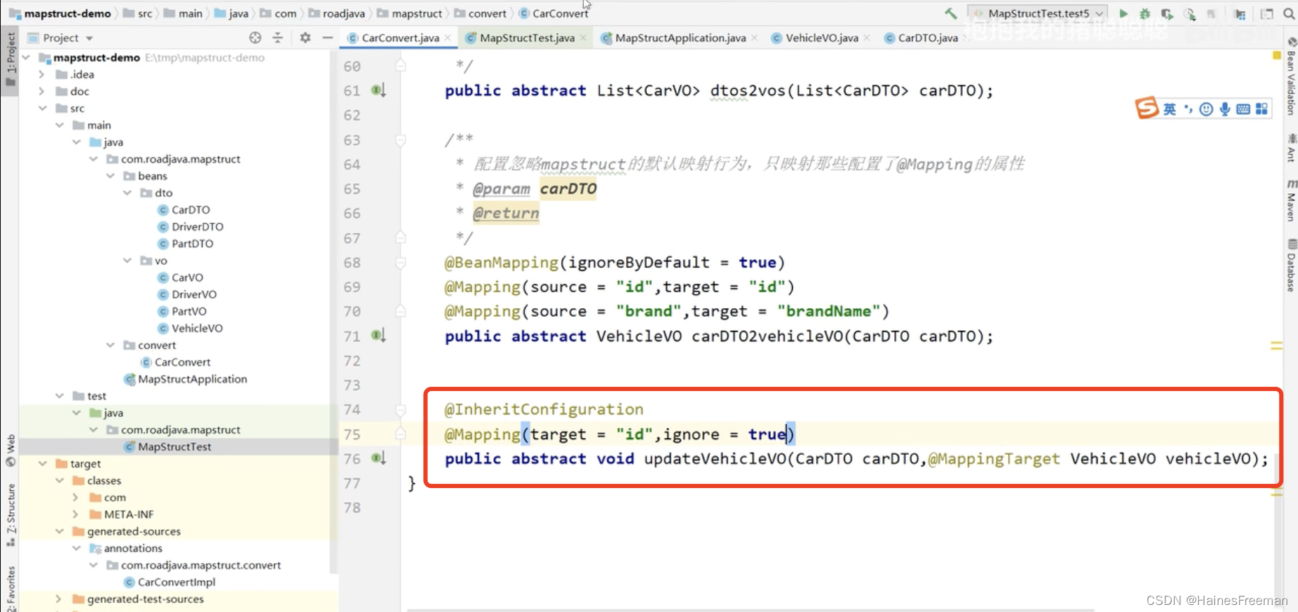 mapstruct学习笔记-pojo之间的转换_mapstruct springboot mybatisplus 中pojo转化-CSDN博客