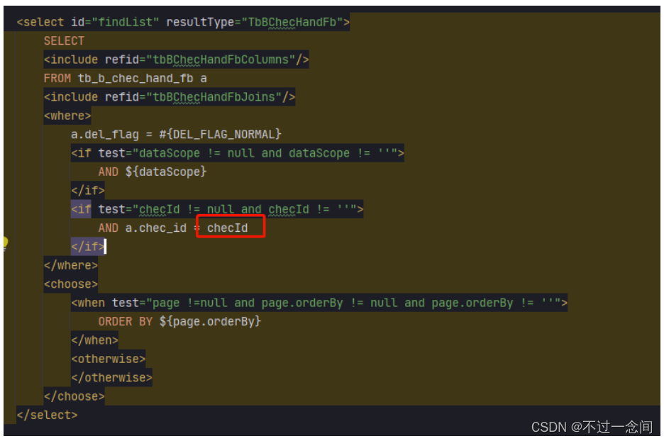 Cause: java.sql.SQLSyntaxErrorException: Unknown column ‘checId‘ in ...
