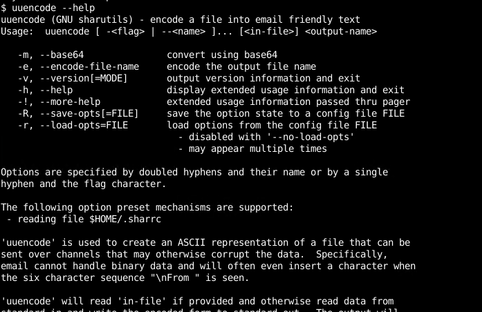 uuencode Help