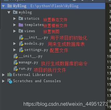 flask项目的文件配置