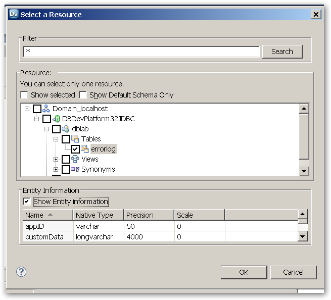 SelectAResource-ShowDefaultSchemaOnly ( Unchecked )