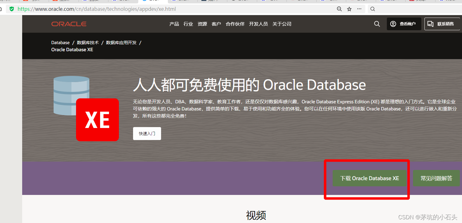 【Oracle Database XE】免费版下载，历史版本下载【OracleXE 21c Express Edition】【OracleXE ...