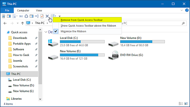 file explorer_如何在Windows 10中自定义File Explorer的快速访问工具栏-CSDN博客