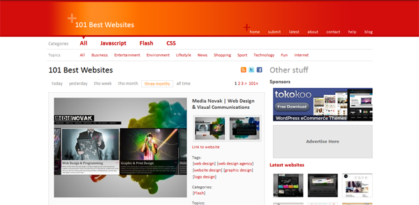 25 Best CSS Web Design Showcase Directories