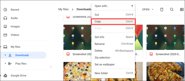 chromebook file manager copy file