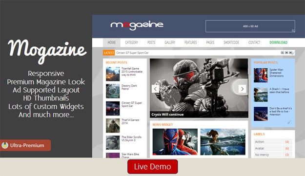 Mogazine Blogger Template