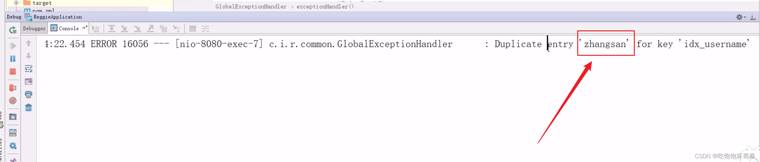 动态截取异常信息