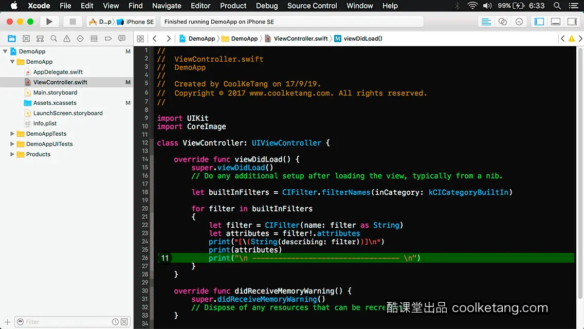 互动教程 for Xcode9 & Swift4-酷课堂
