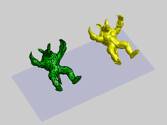 物体自由落体动态模拟(linear subspace)