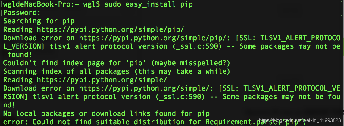 安装pip报错，No local packages or download links found for pip-CSDN博客