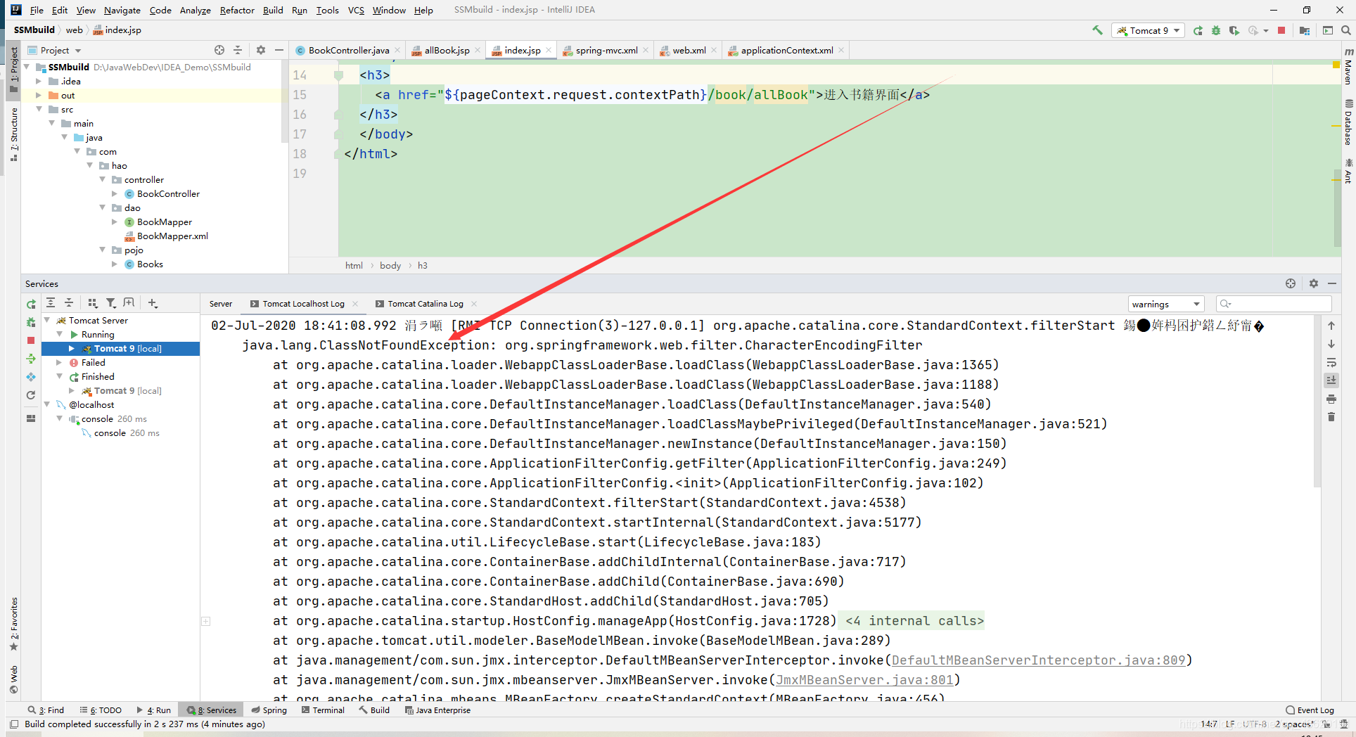 intellij idea java.lang.ClassNotFoundException:_caused by: java.lang ...