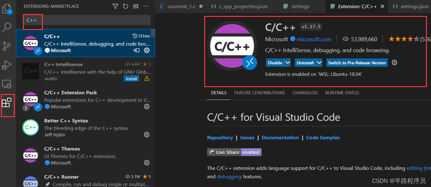 wsl使用vscode连接,远程安装C/C++ 拓展时,报错_vscode 在wsl连接linux子系统安装不了插件-CSDN博客