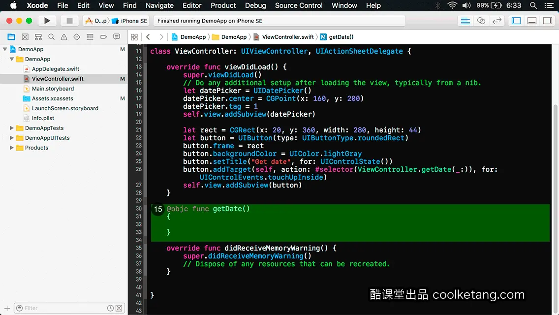 互动教程 for Xcode9 & Swift4-酷课堂