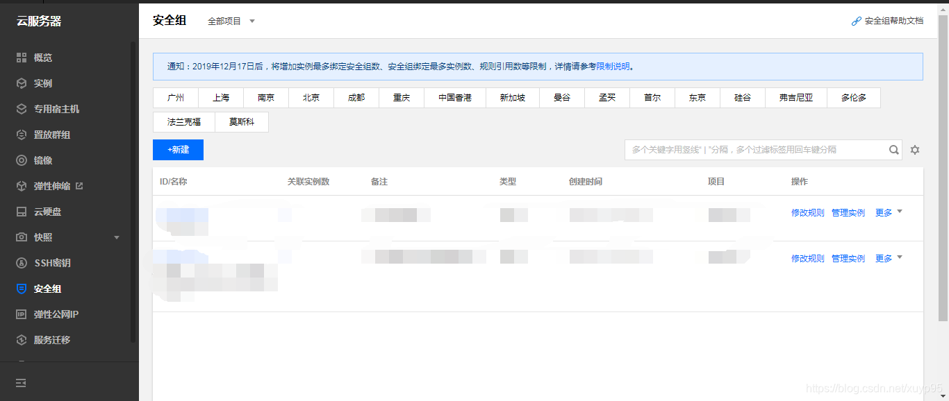 安全组设置