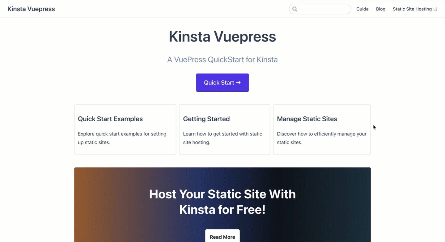 VuePress 文档和博客演示
