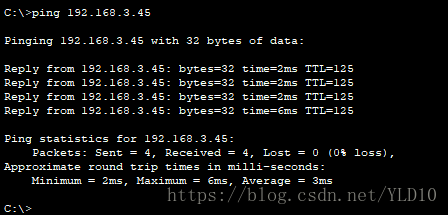 192.168.1.45 ping 192.168.3.45