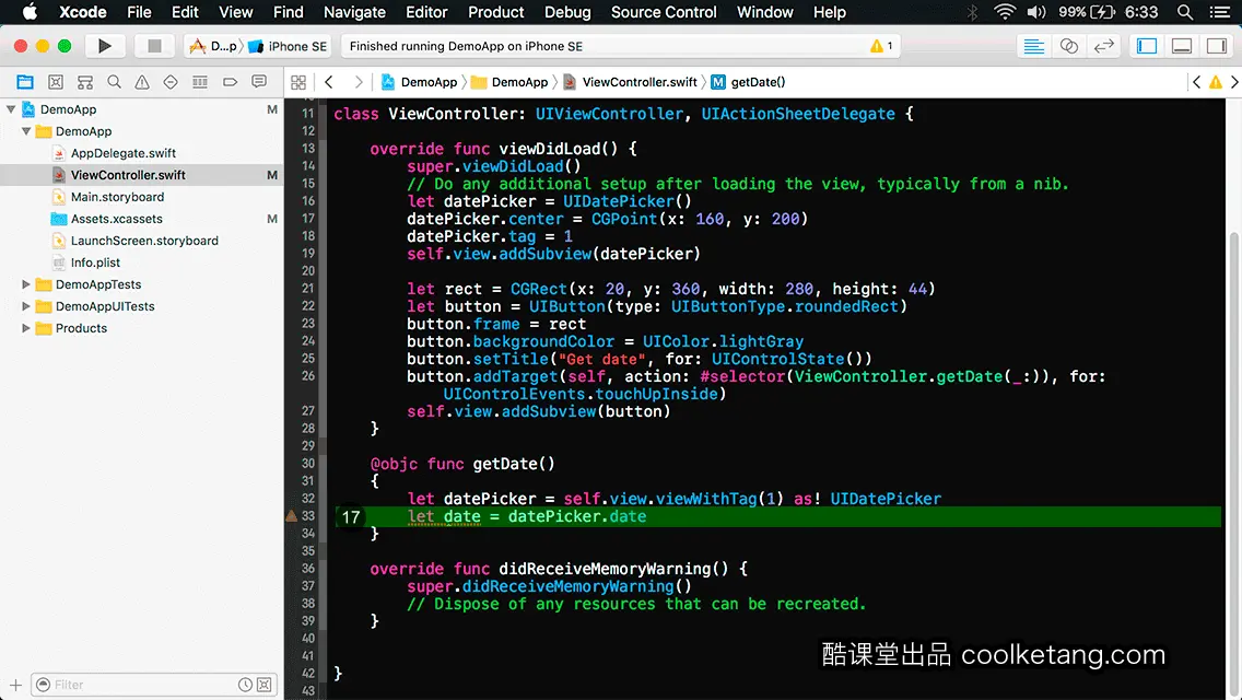 互动教程 for Xcode9 & Swift4-酷课堂