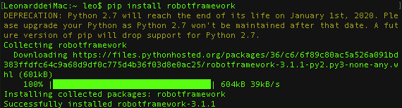 安装Robot FrameWork