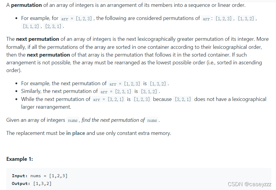 【力扣】31. Next Permutation_力扣next permulation-CSDN博客
