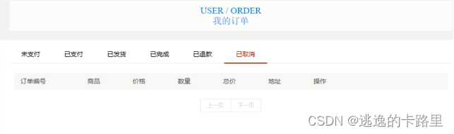 图5-6 我的订单界面