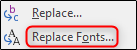 replace fonts