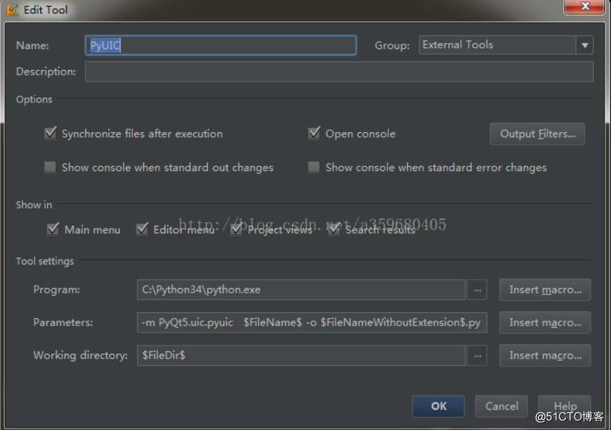 PyQt5+python3+pycharm开发环境配置