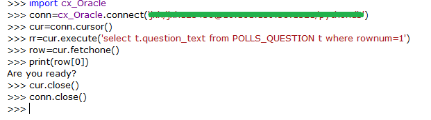 cx_Oracle安裝測試