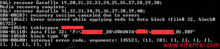 ORA-600-4552