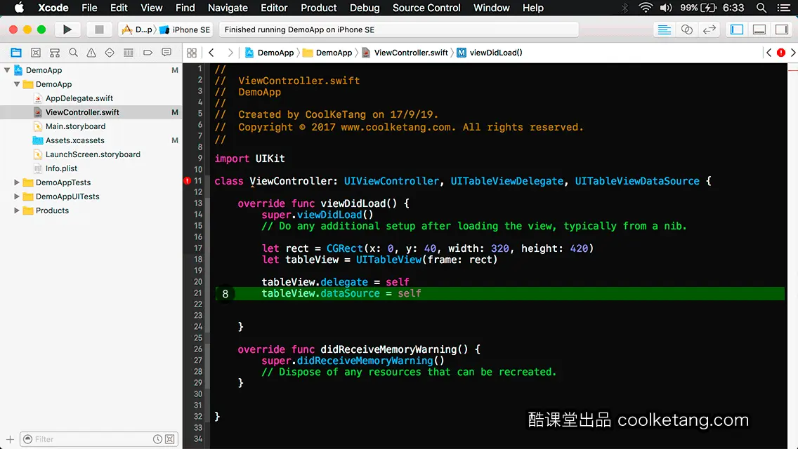 互动教程 for Xcode9 & Swift4-酷课堂