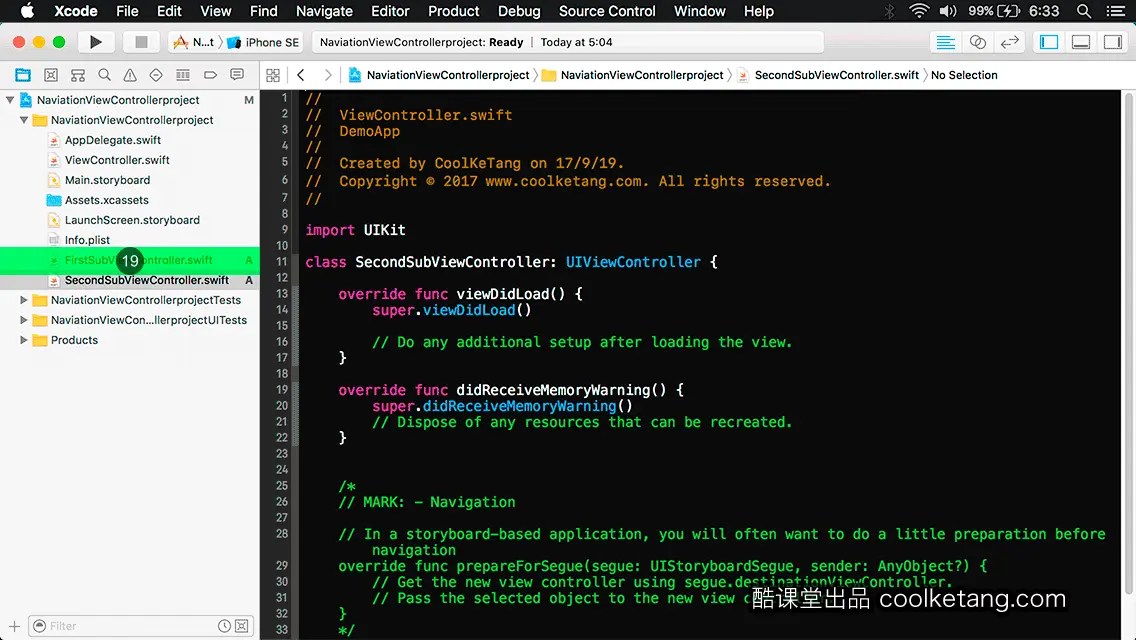 互动教程 for Xcode9 & Swift4-酷课堂