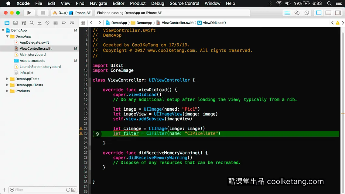 互动教程 for Xcode9 & Swift4-酷课堂