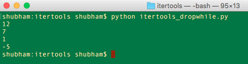 python itertools dropwhile