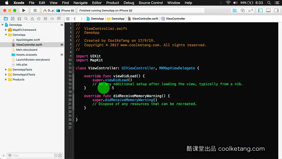 互动教程 for Xcode9 & Swift4-酷课堂