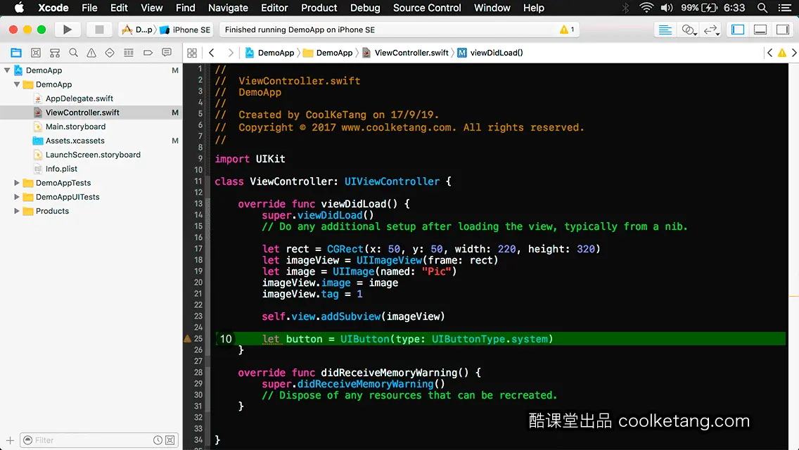 互动教程 for Xcode9 & Swift4-酷课堂