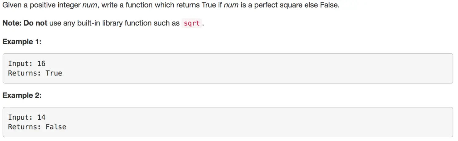 Valid Perfect Square