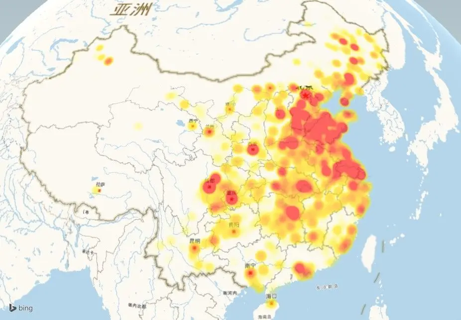 按照各中学人数分布