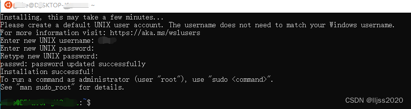 安装WSL2 Ubuntu时提示指定的网络名不再可用_please create a default unix user account ...