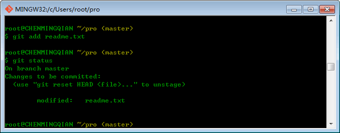 git add readme