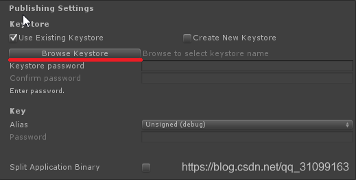 点击 Browse Keystore，选择签名