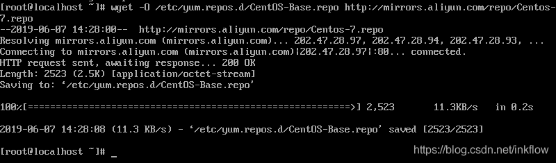 change the repo of yum