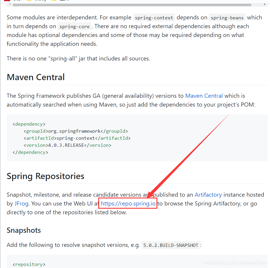 http://repo.spring.io.链接: