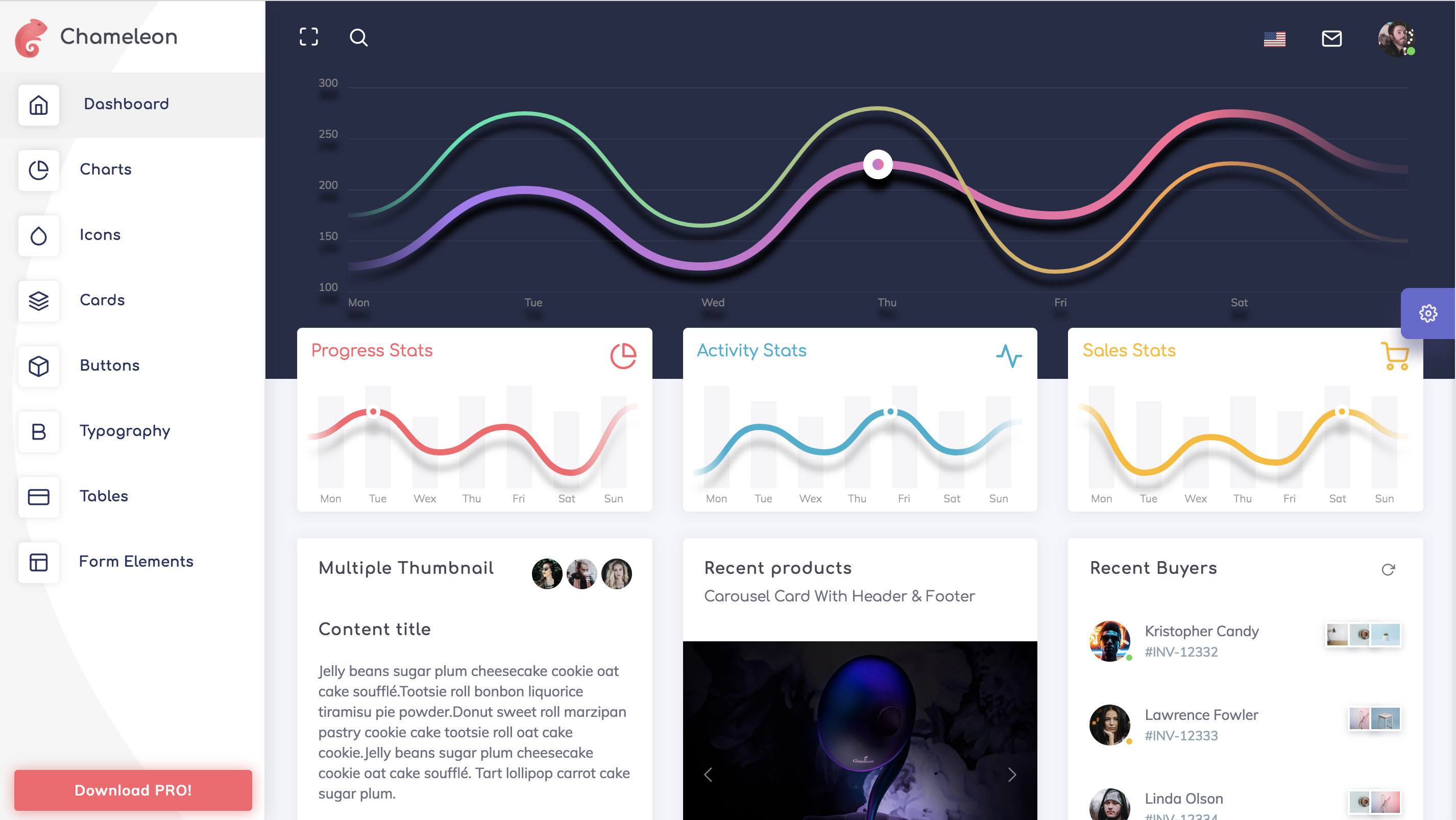 Chameleon Admin Lite is a Free Modern Bootstrap 4 WebApp & Admin Dashboard Html Template