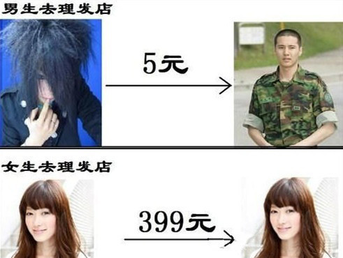 男女洗澡前后区别，太形象了！