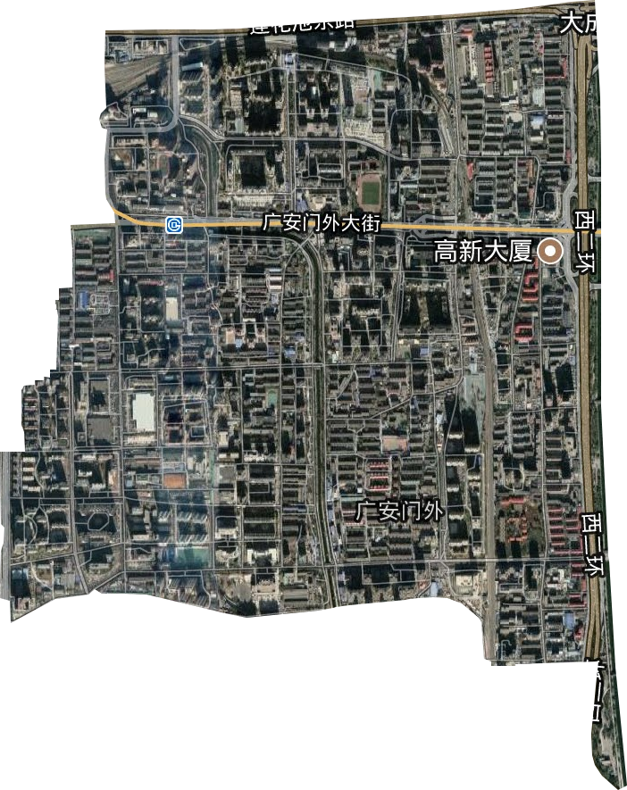 如何下载广安门外街道卫星地图高清版大图_北京市西城区广外大街cad